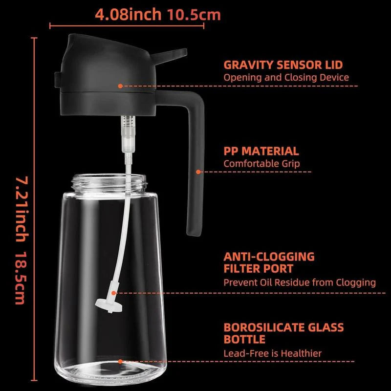 2-in-1 Oil Dispenser & Sprayer Bottle.