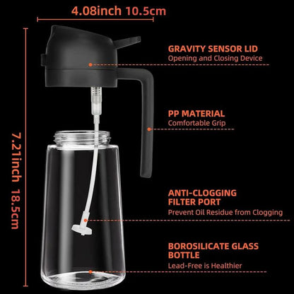 2-in-1 Oil Dispenser & Sprayer Bottle.