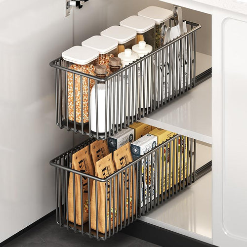 Pull-Out Cabinet Organizer Basket.