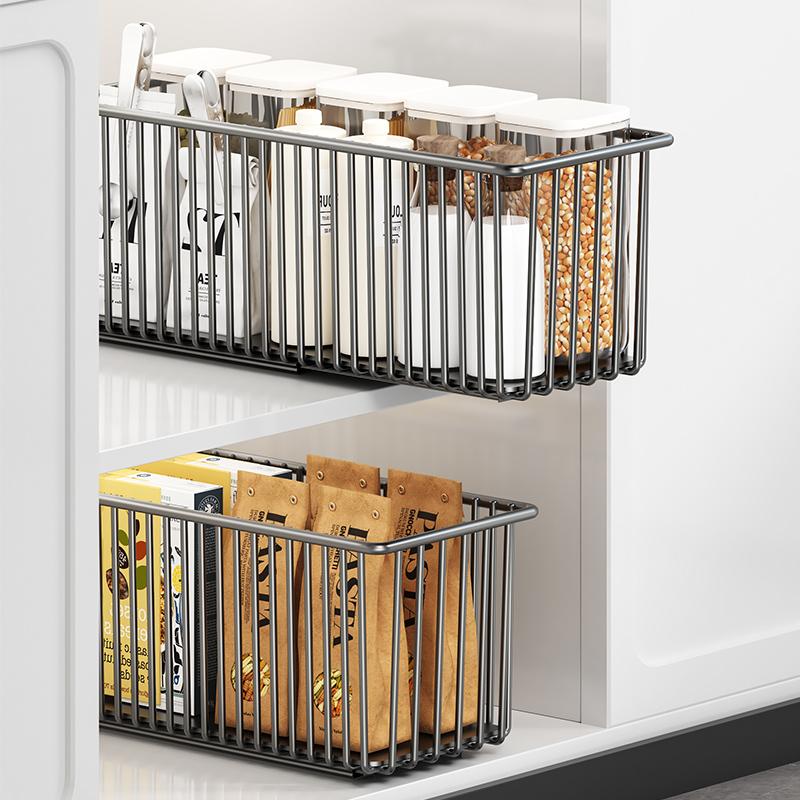 Pull-Out Cabinet Organizer Basket.