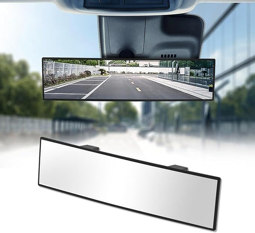 Panoramic Wide-View Rearview Mirror.