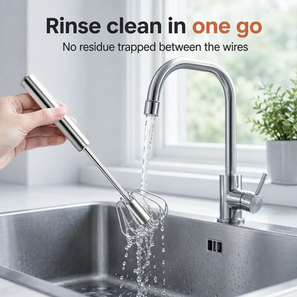 Stainless Steel Rotating Whisk.