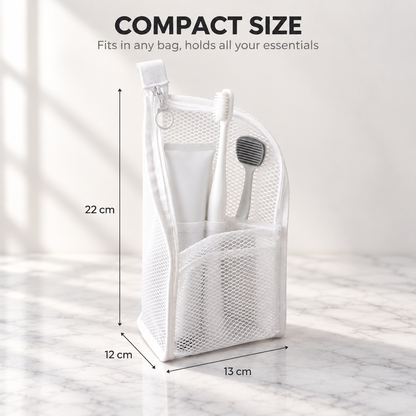 Mesh Zipper Travel Toiletry Bag