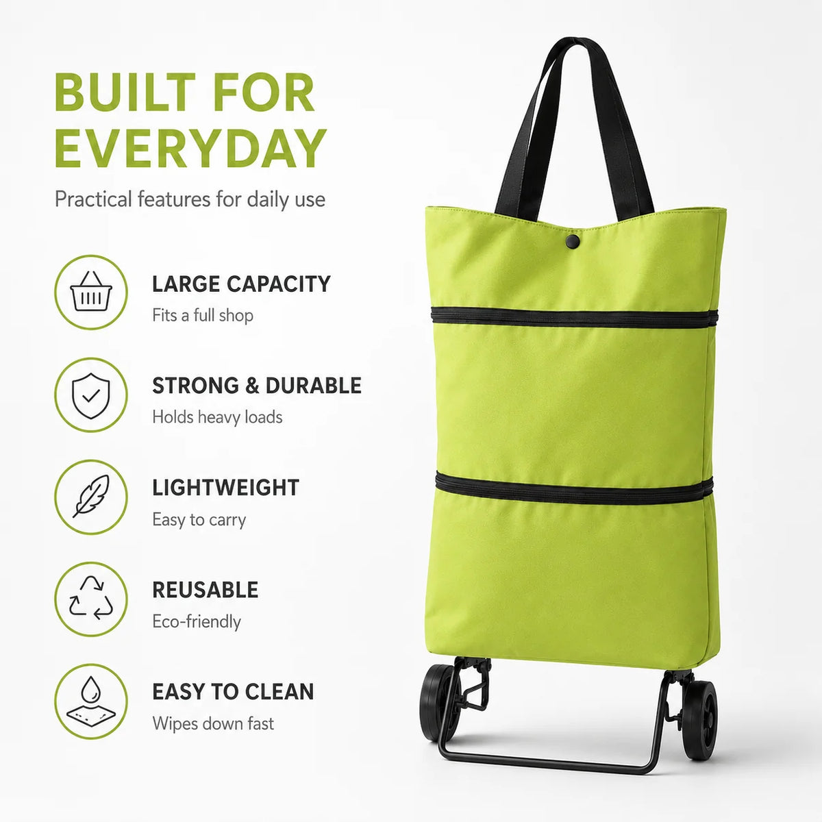 Expandable Grocery Trolley.