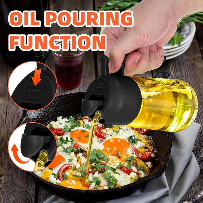 2-in-1 Oil Dispenser & Sprayer Bottle.
