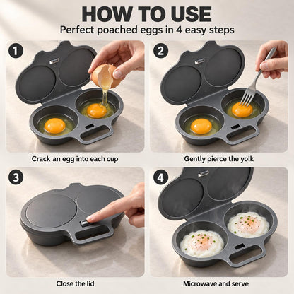 Nonstick Microwave Egg Poacher.